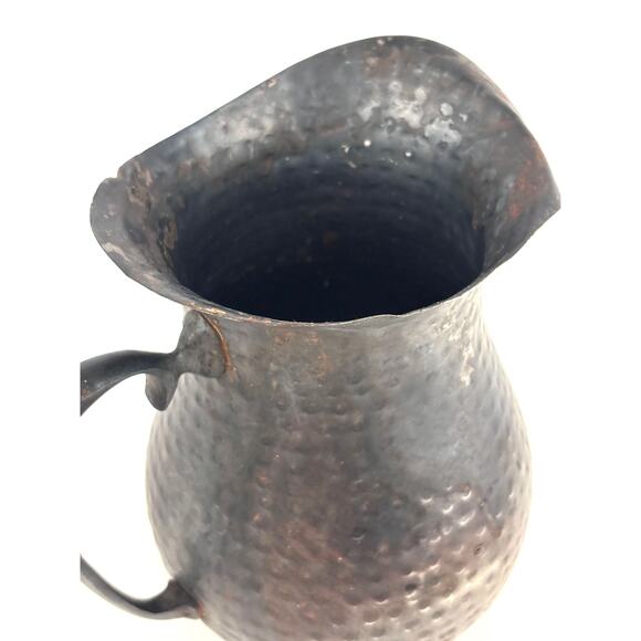 Vintage Hammered Pewter Jug Pitcher - Picture 12 of 15